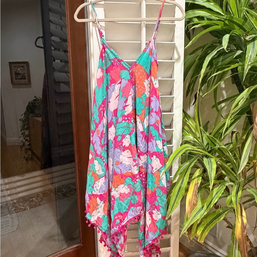 Vibrant Floral Strappy Midi Dress